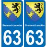 63 Bromont-Lamothe stemma adesivo piastra adesivi città