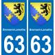 63 Bromont-Lamothe blason autocollant plaque stickers ville