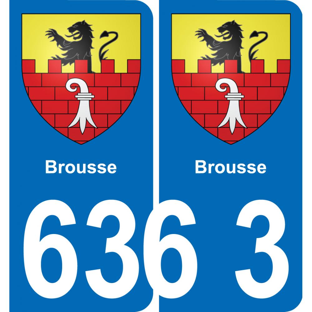 63 Brousse wappen aufkleber typenschild aufkleber stadt