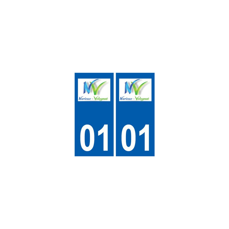 01 Nurieux-Volognat logo ville autocollant plaque sticker