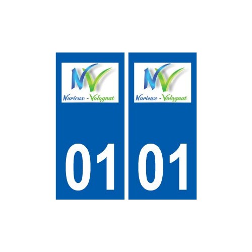 01 Nurieux-Volognat logo ville autocollant plaque sticker
