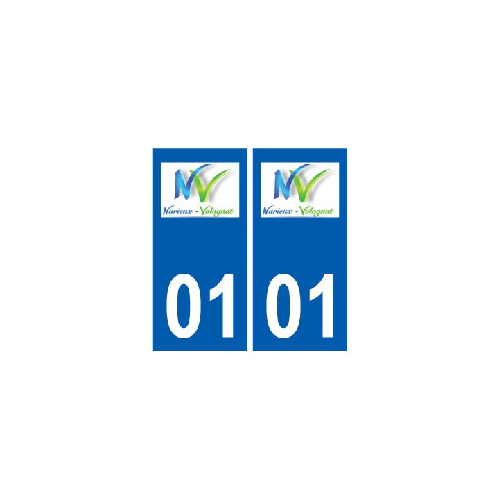 01 Nurieux-Volognat logo ville autocollant plaque sticker