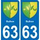 63 Bulhon coat of arms sticker plate stickers city