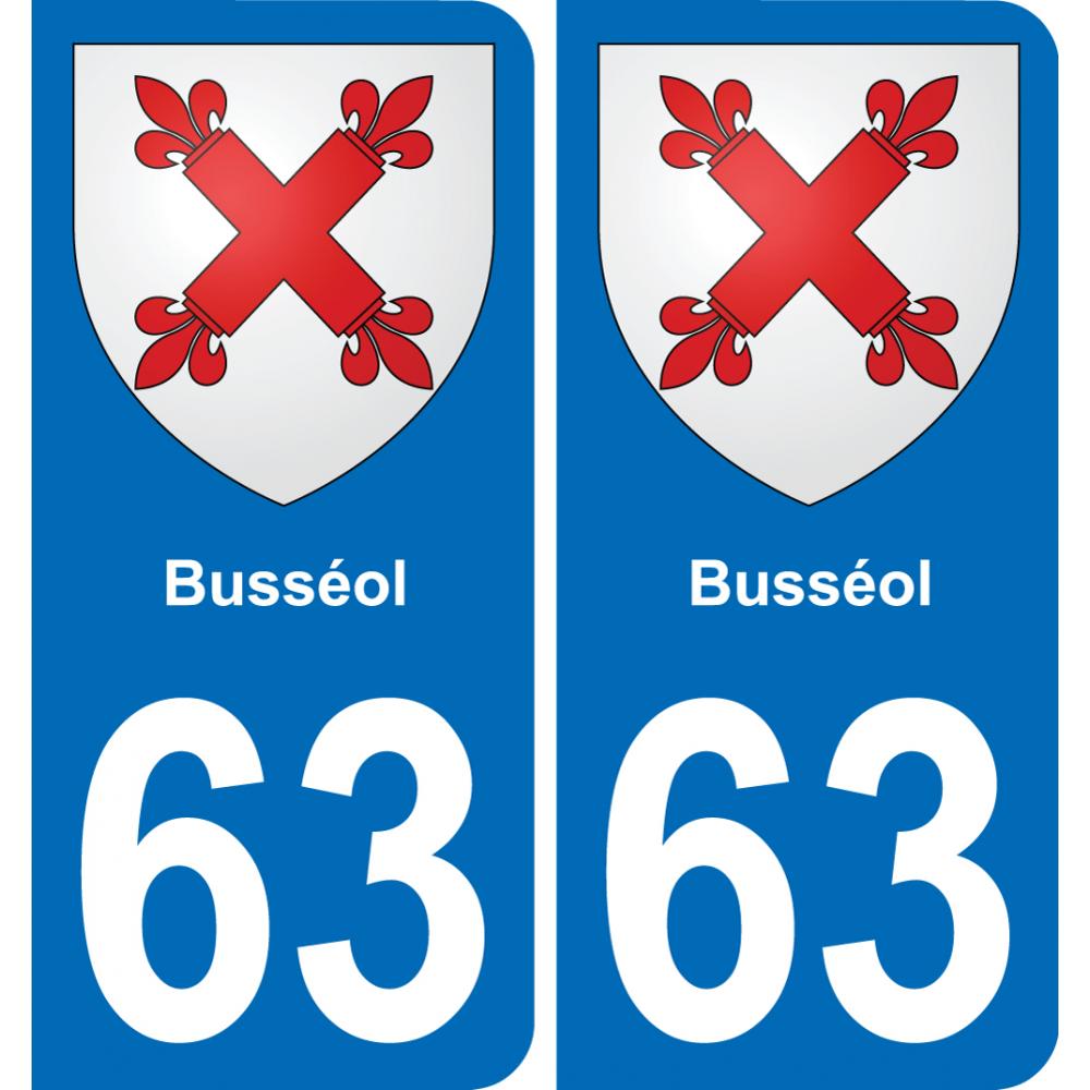63 Busséol blason autocollant plaque stickers ville