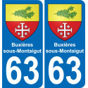 63 Buxières-sous-Montaigut wappen aufkleber typenschild aufkleber stadt