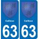 63 Ceilloux coat of arms sticker plate stickers city