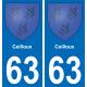 63 Ceilloux coat of arms sticker plate stickers city