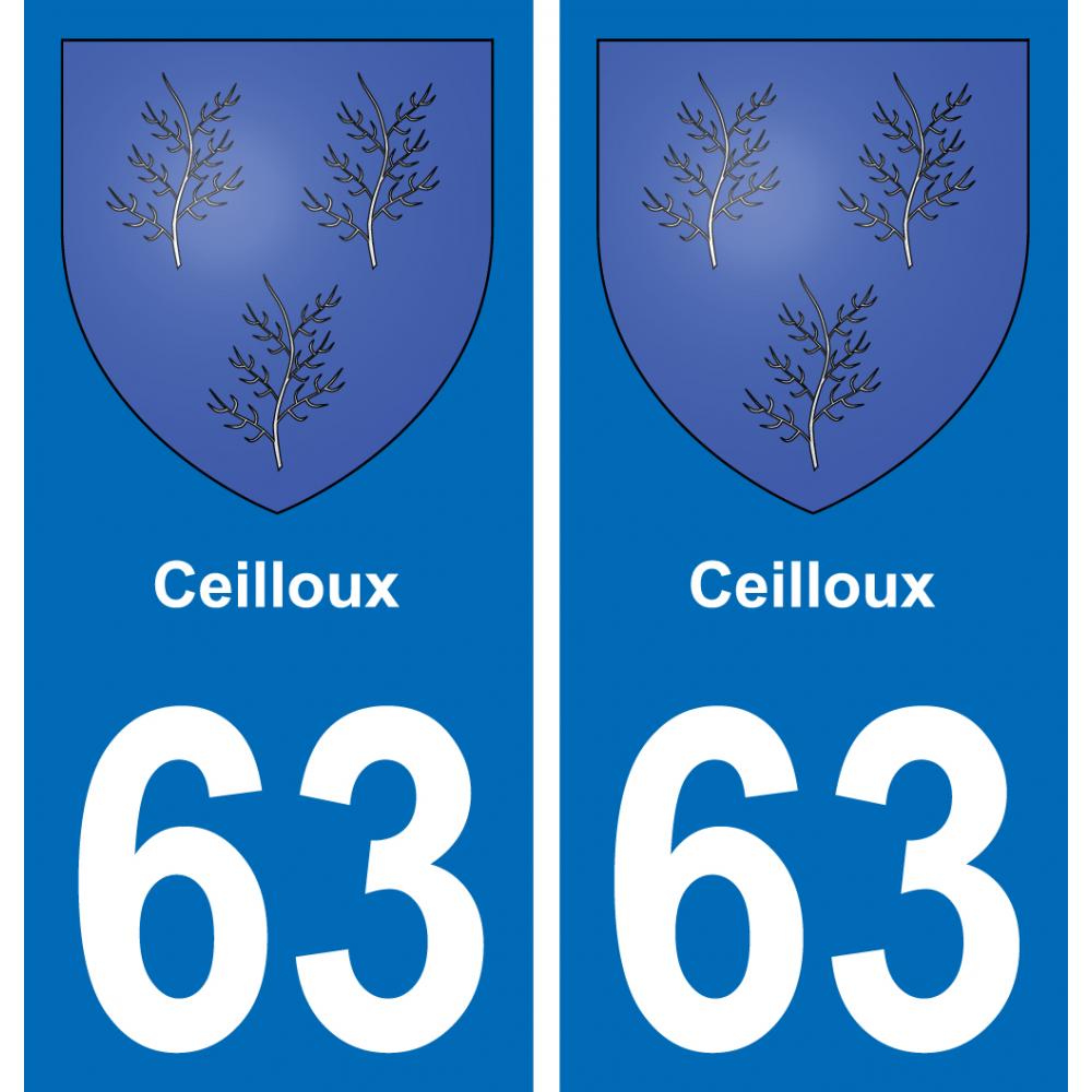 63 Ceilloux stemma adesivo piastra adesivi città