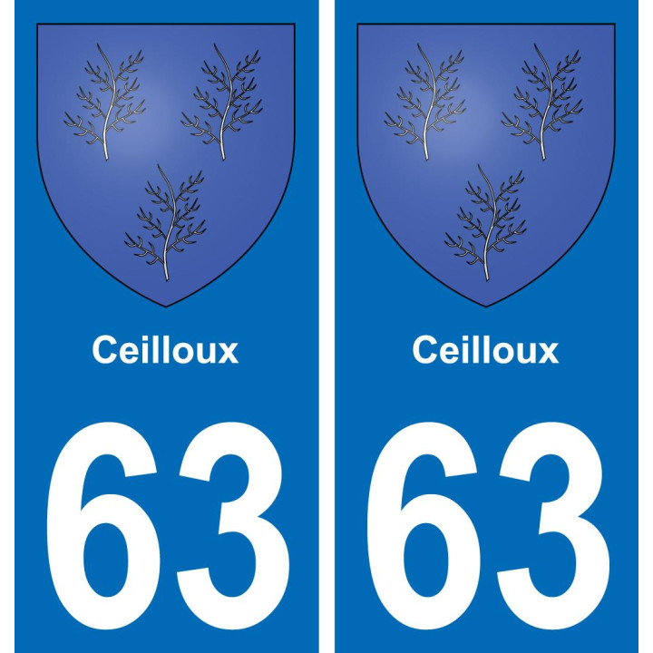63 Ceilloux wappen aufkleber typenschild aufkleber stadt