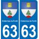 63 Cisternes-la-Forêt blason autocollant plaque stickers ville
