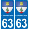 63 Cisternes-la-Forêt blason autocollant plaque stickers ville