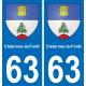 63 Cisternes-la-Forêt escudo de armas de la etiqueta engomada de la placa de pegatinas de la ciudad