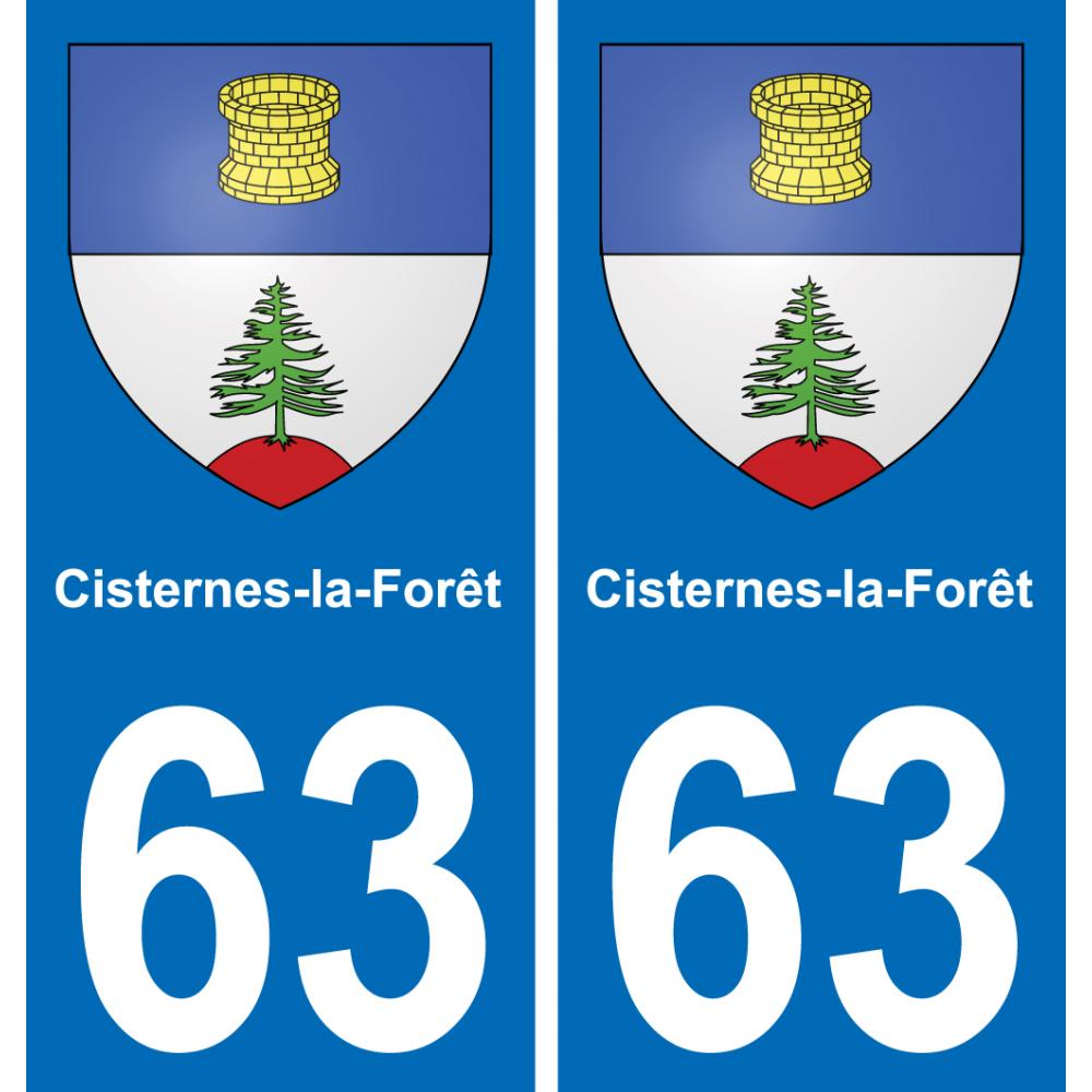 63 Cisternes-la-Forêt blason autocollant plaque stickers ville