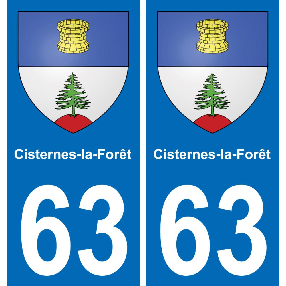 63 Cisternes-la-Forêt stemma adesivo piastra adesivi città