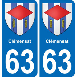 63 Clémensat wappen aufkleber typenschild aufkleber stadt