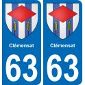 63 Clémensat wappen aufkleber typenschild aufkleber stadt