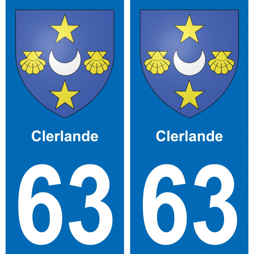63 Clerlande stemma adesivo piastra adesivi città