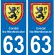 63 Condat-lès-Montboissier wappen aufkleber typenschild aufkleber stadt