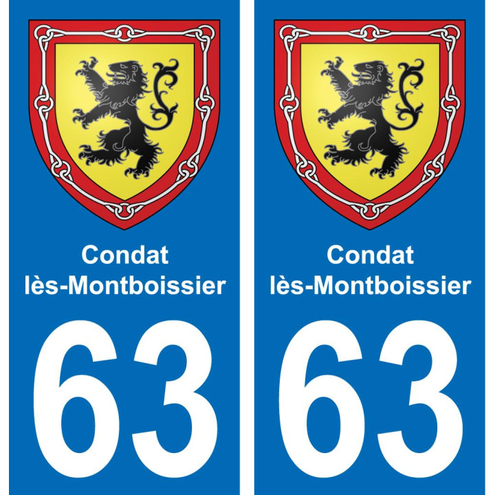 63 Condat-lès-Montboissier wappen aufkleber typenschild aufkleber stadt