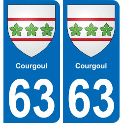 63 Courgoul wappen aufkleber typenschild aufkleber stadt