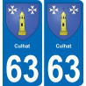 63 Culhat wappen aufkleber typenschild aufkleber stadt