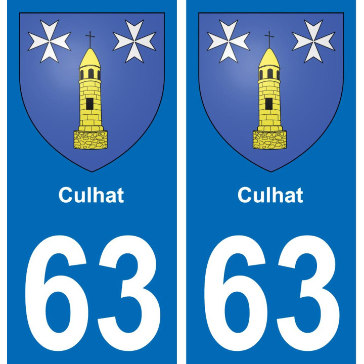 63 Culhat wappen aufkleber typenschild aufkleber stadt