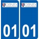 01 Ornex logo ville autocollant plaque sticker