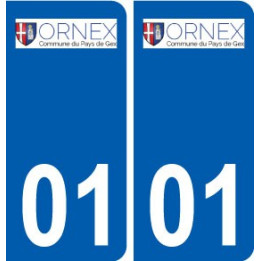 01 Ornex logo ville autocollant plaque sticker