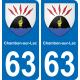 63 Chambon-sur-Lac coat of arms sticker plate stickers city