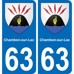 63 Chambon-sur-Lac blason autocollant plaque stickers ville