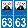 63 Chambon-sur-Lac blason autocollant plaque stickers ville
