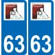 63 Champeix blason autocollant plaque stickers ville