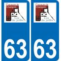 63 Champeix blason autocollant plaque stickers ville