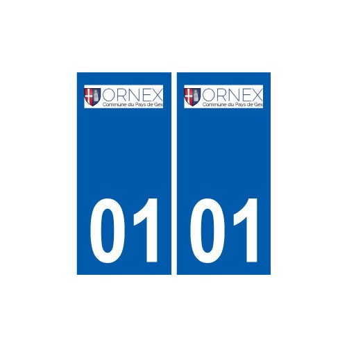 01 Ornex logo ville autocollant plaque sticker