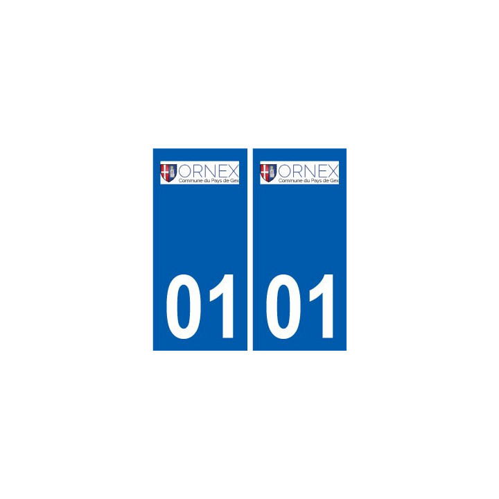 01 Ornex logo ville autocollant plaque sticker
