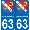 63 Chanat-la-Mouteyre blason autocollant plaque stickers ville