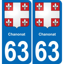 63 Chanonat wappen aufkleber typenschild aufkleber stadt