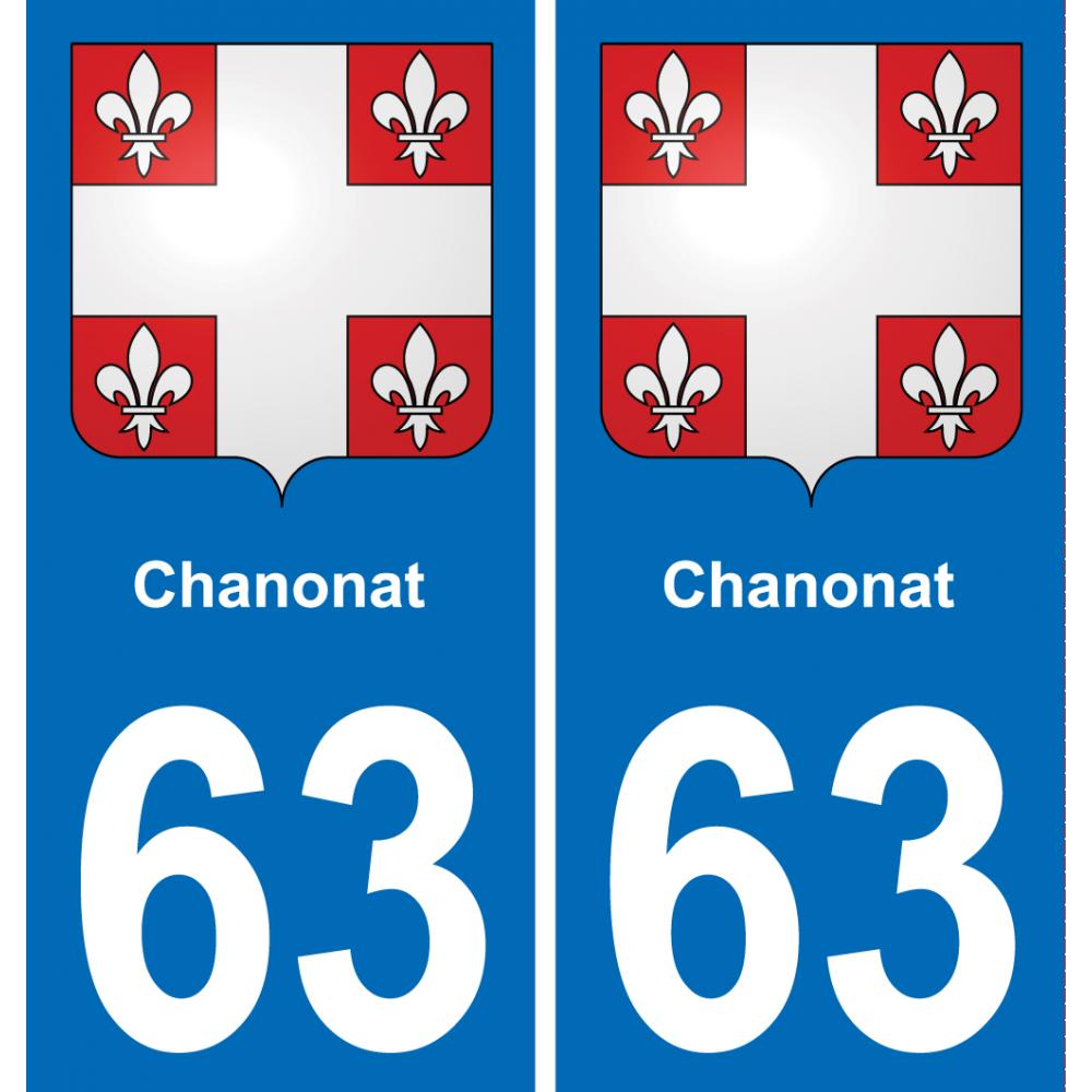 63 Chanonat wappen aufkleber typenschild aufkleber stadt