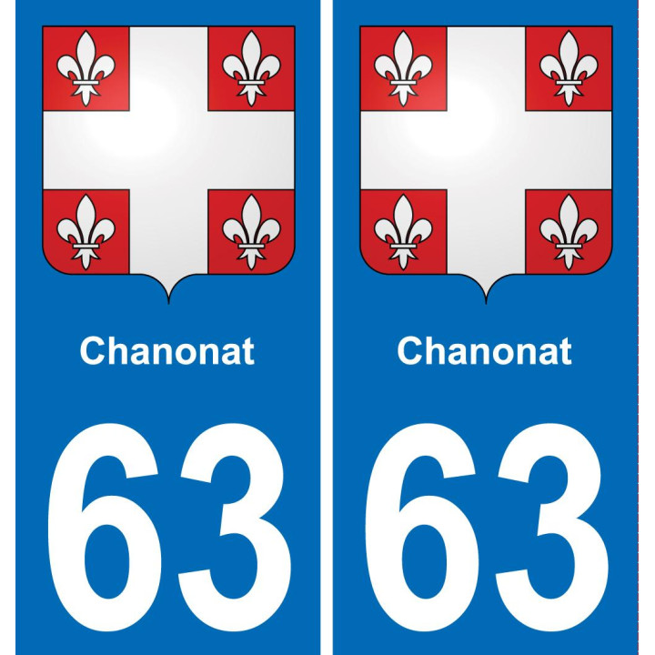 63 Chanonat wappen aufkleber typenschild aufkleber stadt