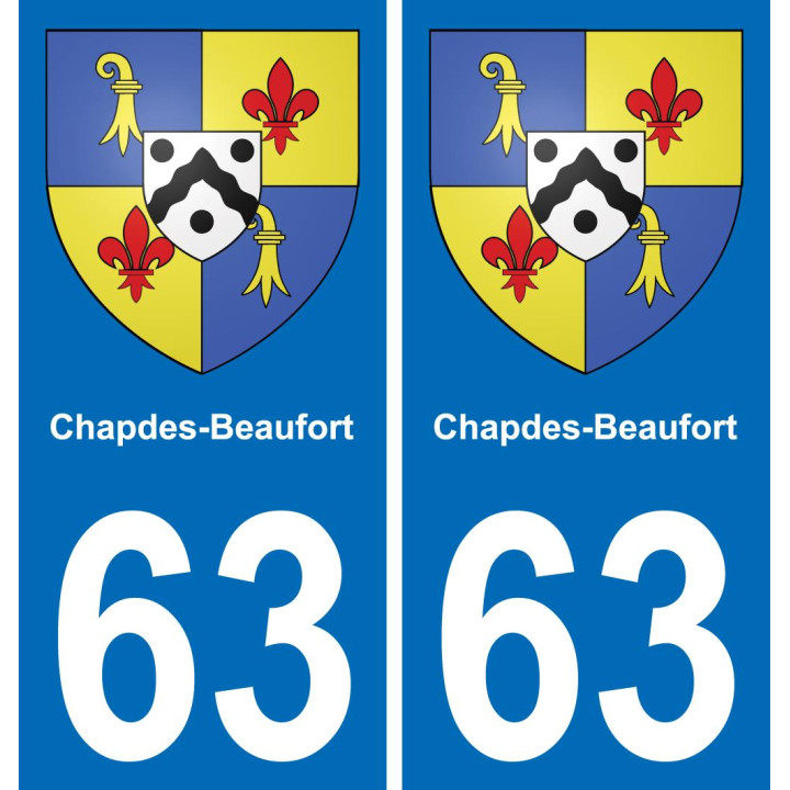63 Chapdes-Beaufort blason autocollant plaque stickers ville