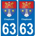 63 Chaptuzat wappen aufkleber typenschild aufkleber stadt