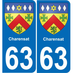63 Charensat blason autocollant plaque stickers ville