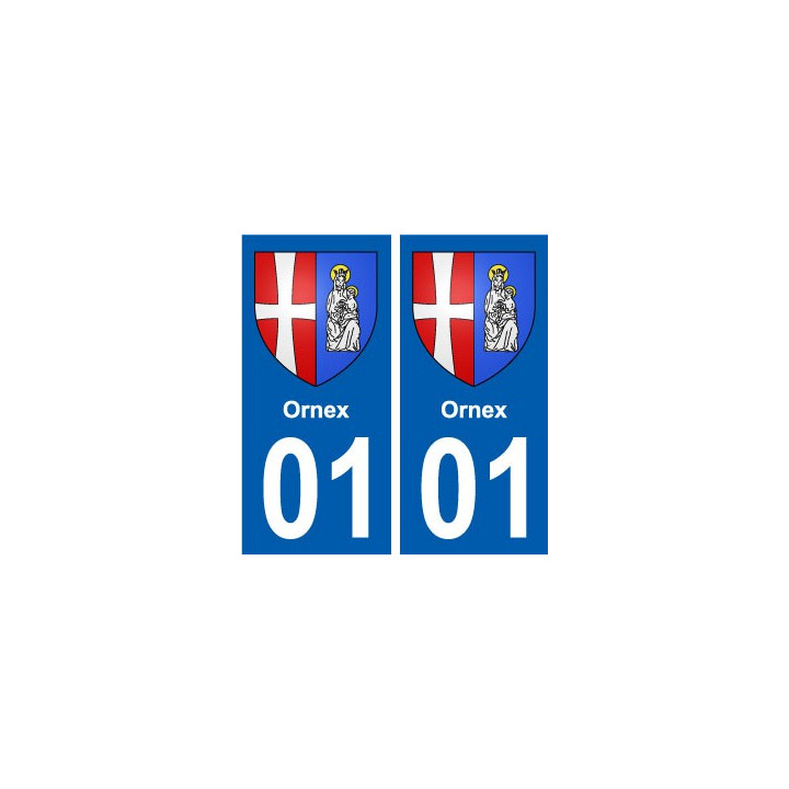 01 Ornex ville autocollant plaque sticker