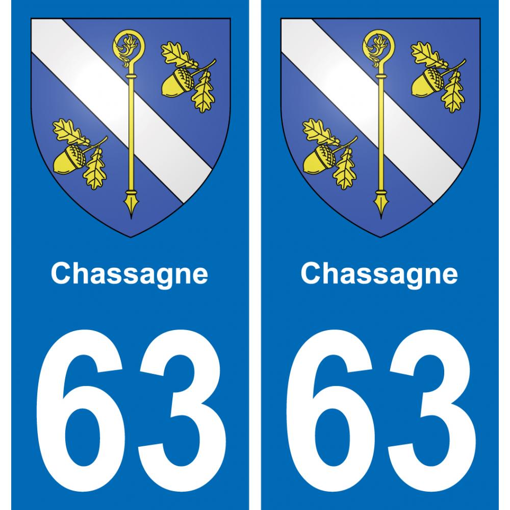 63 Chassagne stemma adesivo piastra adesivi città