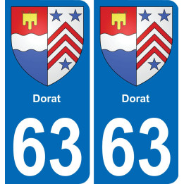 63 Dorat coat of arms sticker plate stickers city