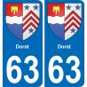 63 Dorat stemma adesivo piastra adesivi città