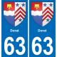 63 Dorat stemma adesivo piastra adesivi città
