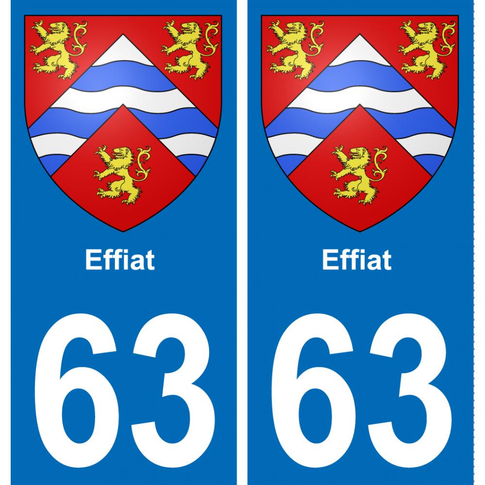 63 Effiat stemma adesivo piastra adesivi città