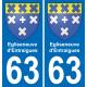 63 Egliseneuve-d'Entraigues blason autocollant plaque stickers ville