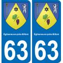63 Égliseneuve-près-Billom blason autocollant plaque stickers ville